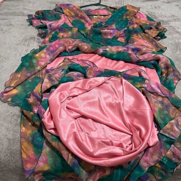 Ann Hobbs for Cattiva Vintage Tiered Ruffle Rosette Fairy Dress 12 - Picture 9 of 9